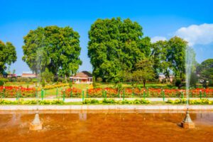 Beauty garden in Srinagar city, Jammu and Kashmir state of India