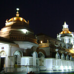When the lights roll out in the light, the temple glows!